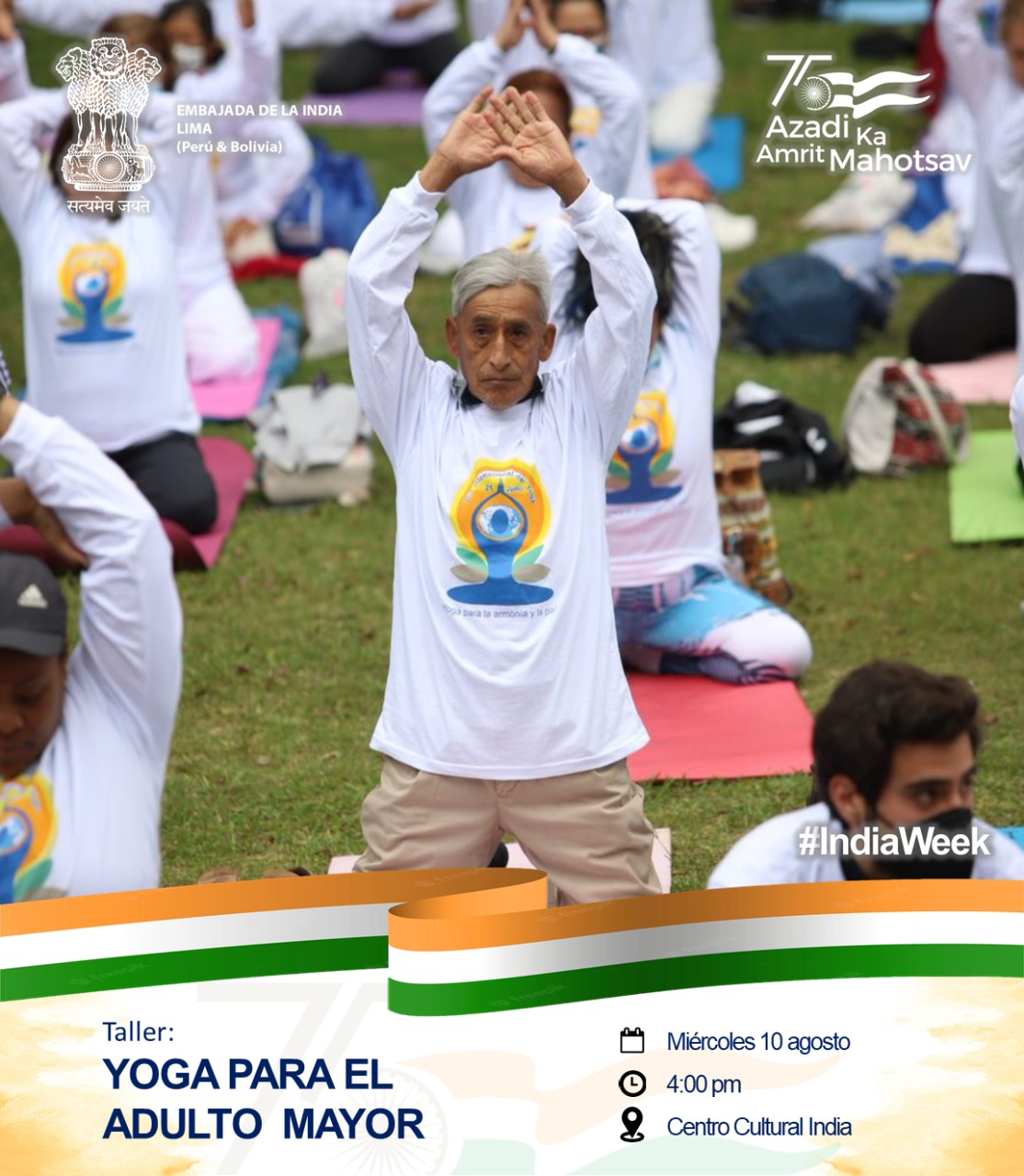 Workshop on Yoga for senior citizens as part of India Week under the aegis of Amrit Mahotsav